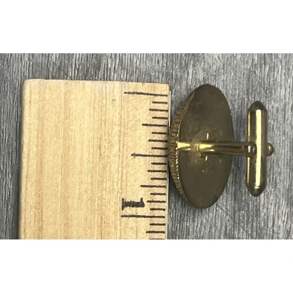 Vintage‎ Swank Gold Tone Brown Tiger's Eye Cabochon Cufflinks Men's Fashion